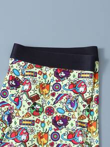 Disney 1件装迪士尼卡通印花男士内裤 - 柔软舒适，字母弹力腰带，休闲男士内裤 - 彩色 - 查看 4