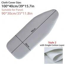 1 件装通用熨衣板罩，带弹性边缘，防污耐高温，加厚棉垫，熨斗隔热罩，适用于熨衣板 - 灰色 - 查看 13