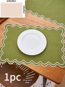 Bộ 1/2/4/6 tấm lót bàn ăn thêu kiểu Trung Quốc cổ điển, thảm lót bàn ăn hình chữ nhật màu xanh lá cây với họa tiết ren lượn sóng, đế lót ly chống trượt dùng cho nhà bếp, tiệc tùng, sinh nhật, đám cưới, phòng ăn, phòng khách, bàn làm việc văn phòng, mọi mùa. - màu xanh lá - Xem 10