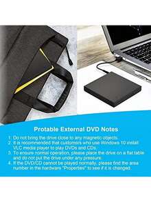 Ultra Slim USB 2.0 External CD DVD Burner, CD-R/W DVD-R/W Disc Drive For Laptop Desktop PC Windows