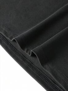 Men's Casual Open-Hem Hooded Tank Top, Suitable For Daily Wear, Gym, Running, Basketball - Black - View 4