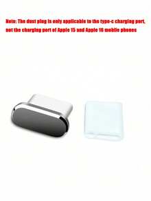 1入組Type-C USB數據口防塵塞，手機充電口、電源連接器，帶有光澤面處理的金屬防塵塞 - 彩色 - 查看 27