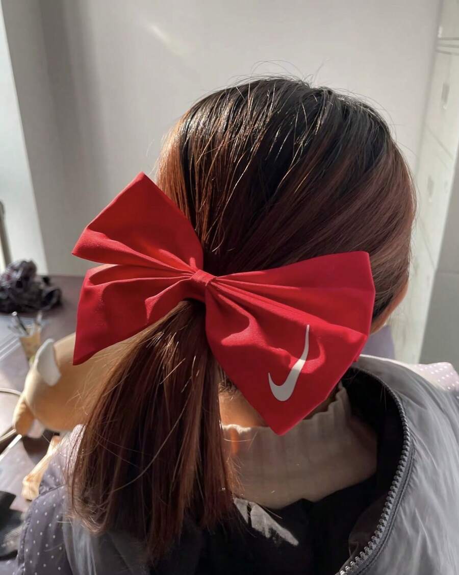 Nike Hair Bow Black Bow Headband, Women's CZ0545-010 - Red - View 1