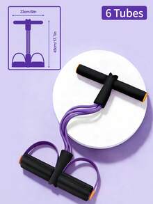 6pcs Elastic Yoga Resistance Bands - Purple PVC Material, Suitable For Full Body Workout, Core Muscle Training, Arm And Leg Exercises, Rowing Practice, And Use With Fitness Equipment - Purple And Pink Options Available. Ideal For Sports, Gym, And Home Workouts. Product Category: Fitness Accessories, Elastic Fitness Bands, Weight Loss Aids, Pilates Equipment, And Resistance Bands. - Multicolor - View 10