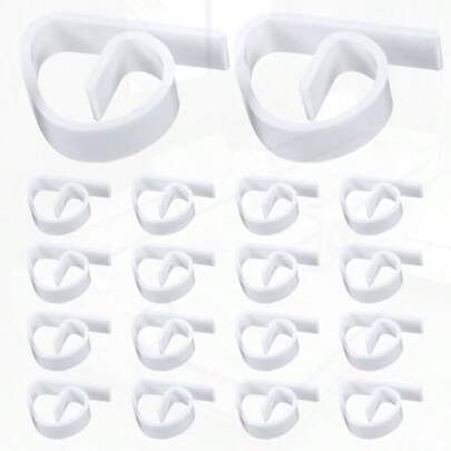 16PCS Plastic Tablecloth Clips Acrylic Table Clips Windproof Table Cover Clip Holder Clamps For Tablecloth Outdoor Indoor Home Wedding Party Christmas Camping Picnic White