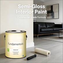 1 Gallon White/White Semi-Gloss Interior Paint – Fundamentals Commercial Grade For Walls | Interior Paint Staple - 1 Gal - View 1