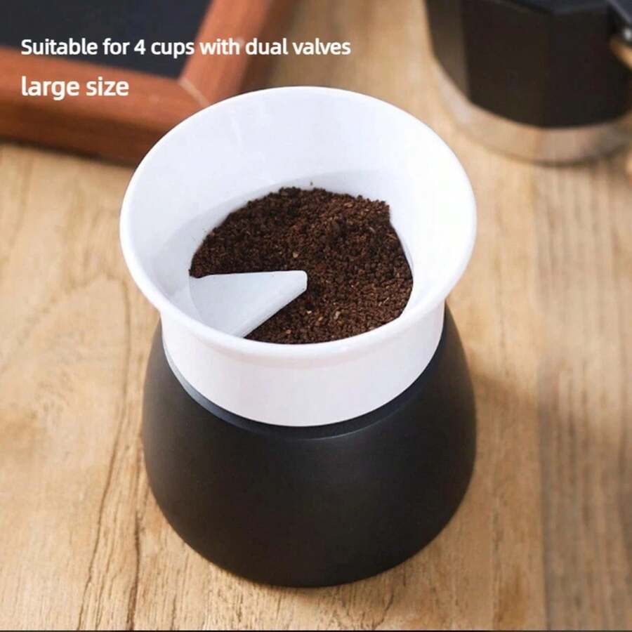 1 pieza de tamper de café para barista casero, anillo de dosificación de polvo rotativo, distribuidor de café, nivelador, accesorio - A5 - Ver 1