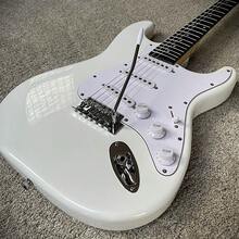 Full-Size  White Electric Guitar With Rosewood Fretboard S-S-S Pickups - như hình ảnh - Xem 2