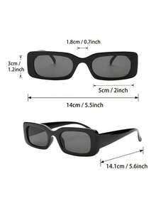1/2 Pack Small Frame Glasses For Women - Timeless Black & Leopard Print Series, Perfectly Fits Most Face Types - 彩色 - 查看 10