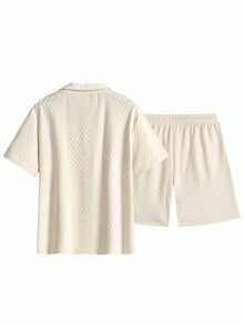 Men's Casual Fashion POLO Shirt Set, Short Sleeve Collared Shirt And Shorts Set, Summer - Multicolor - View 3