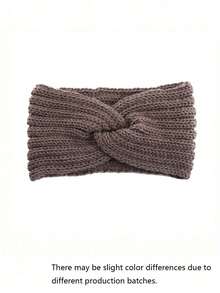 Fashionable Warm Knitted Criss-Cross Wool Headband, European & American Style Fluffy Criss-Cross Headband, Wide Headband, Suitable For Autumn/Winter, Applicable For Teenagers In Autumn/Winter, Handmade Knitted Headband - Multicolor - View 12