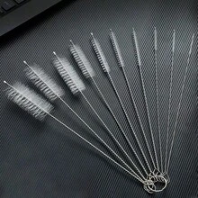 10件套多功能清洁刷套装，包含多种尺寸的刷子（10种尺寸），厨房瓶刷、长吸管刷、短瓶刷、吸管刷、管道清洁刷，适用于清洁水壶、难以触及的角落和缝隙，配有灵活的手柄，可用于清洁管道、吸管、玻璃瓶、水壶、茶壶、试管、醒酒器、喷嘴等，是厨房、浴室、家居清洁的理想之选。 - 彩色 - 查看 3