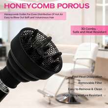 1pc Foldable Silicone Hair Diffuser, Travel Collapsible Curling Diffuser Attachment, Suitable For Curly Hair Women, Salon Or Home Use, Fits Most Blow Dryers With 2.36 Inch Nozzle Diameter - Multicolor - View 8