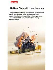 Lenovo EA175 Bluetooth Wireless Earbuds, TWS, Short Stem Semi-In-Ear Headphones, Bluetooth 5.4, Touch Control, Long Battery Life, With Microphone, Compatible With Android And IOS - Multicolor - View 4