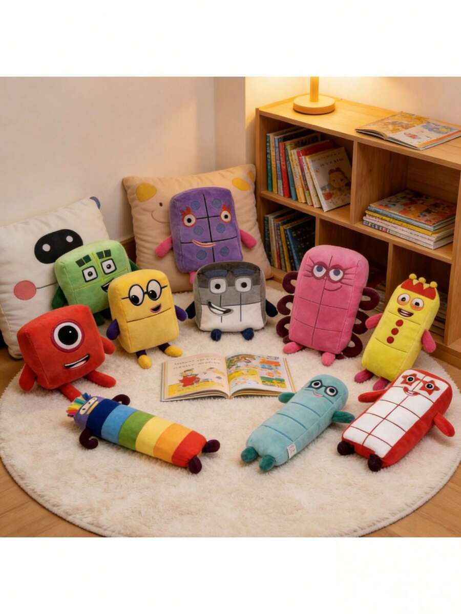 Numberblocks Plush Dolls, Plush Toys, Baby Numbers, Preschool Math Learning Toys, Soft Toys, Number Blocks, Soft Velvet Toys, Children's Birthday Gifts, Perfect Choice - Multicolor - View 1