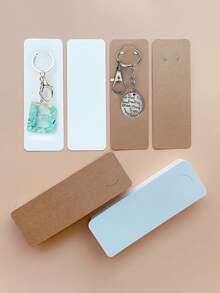 200pcs/198/196/100/98/20/Set Keychain Display Cards, Jewelry Storage Cards, Gift Packaging Label Cards, Keychain Storage Cards, Necklace Display Cards - Multicolor - View 5