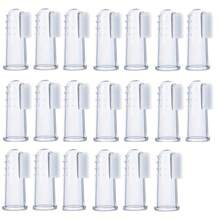 20pcs Pet Finger Toothbrush, Pet Dental Cleaning Brush, Pet Teeth Cleaning Tool, Silicone Toothbrush, Puppy Kitten Finger Toothbrush, Small Pet Toothbrush, Suitable For Dogs And Cats - Clear - View 16