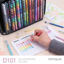 6pcs/9pcs Set Gradient Color Pens/Highlighters By Langer, 0.5mm Tip, Transparent Barrel, Suitable For Drawing, Marking, Student Notes, Handbook Making, Office, School Supplies, Back To School Season - Multicolor - View 11