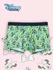 1pc Disney Cartoon Print Underwear-Soft-Comfortable, Letter Elastic Waistband, Casual Men's Underwear - Multicolor - View 1