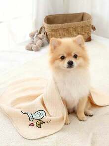 Soft Hooded Blanket, Pet Hooded Towel, Cartoon Absorbent Hair Drying Bathrobe, Warm Blanket, Sleep Mat, Small Dog & Cat Blanket, 065 - Multicolor - View 10