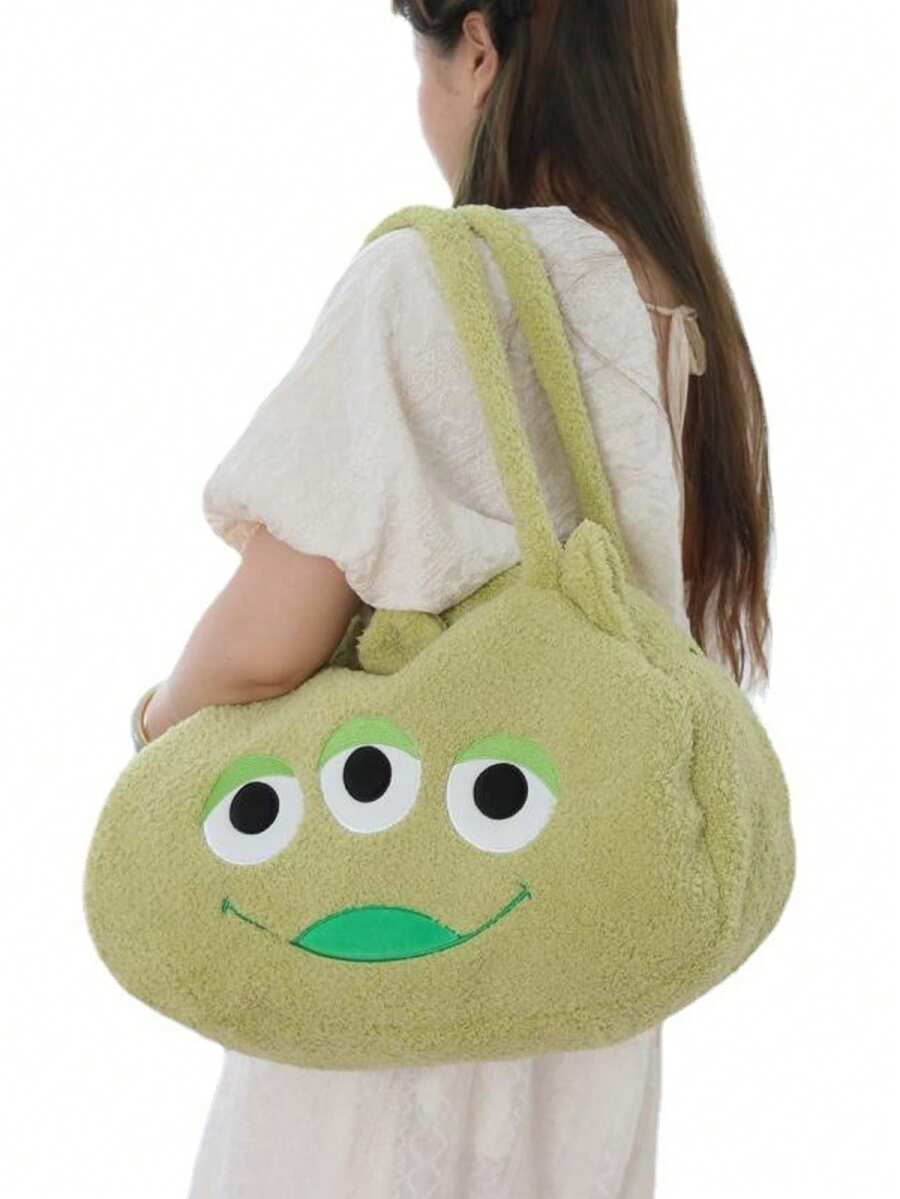 Classic Cartoon Style Cute Plush Bag - Inspired By Japanese Lolita Fashion, Large Capacity Shoulder Bag - Multicolor - View 1