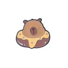 1/12 Pcs Fashion Cartoon Brooch Cute Hydrochoerus Hydrochaeris Enamel Pin Metal Badge Jewelry Clothing Backpack Accessories Gifts - One Size - View 16