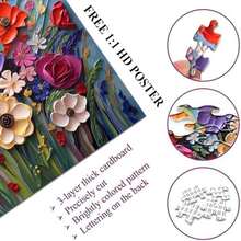 Adultos Rompecabezas de Flores de Colores para Jardín, Arte Floral Mosaico Rompecabezas con Pintura, Ideal para Primavera - ‎multicolor - Ver 4