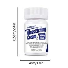 200克/100克玻璃蚀刻入门膏套装，适用于复杂图案，蚀刻艺术膏，DIY艺术工艺用品，可为镜子、窗户、玻璃创造永久精美的蚀刻图案。 - 白色 - 查看 6