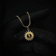 1PC Sunflower Pendant Necklace, A Niche, High-End, Fashionable And Versatile Necklace Hoodie Chain Accessory - Vàng - Xem 4