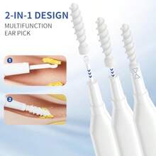 2025 Ear Wax Removal Tool Multifunctional Spiral Ear Cleaner Q Grips Earwax Cleaning Tool With 9 Repacement Tips Washable Ear Wax Removal Kit For Deep Cleaning Ear Picks - 如圖 - 查看 5