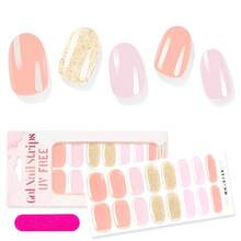 16pcs Semi-Cured Gel Nail Stickers, 1 Sheet Elegant Solid Dusty Self-Adhesive Full Nail Wraps, No-UV Lamp Required, Easy To Apply And Remove, Fashion Nail Art Supplies For Women And Girls Daily, Party, Date - Multicolor - View 14