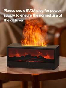 kinscoter 1pc USB 150ml Mini Fireplace Humidifier, Ultrasonic Portable Campfire Aroma Diffuser With LED Night Light And Remote Control, Suitable For Home Office Gift - Multicolor - View 9