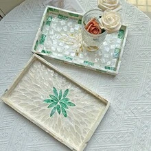 1 chiếc khay hình vỏ sò oval hiện đại, bề mặt được phủ lớp sơn chảy - Thích hợp cho Giáng sinh, Halloween, Lễ Tạ ơn, Ngày lễ tình nhân và các dịp khác. - Nhiều màu - Xem 9