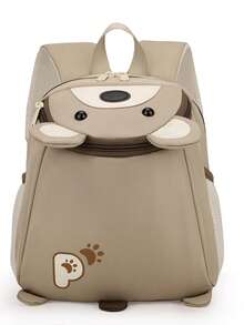 卡通图案儿童背包，适合作为送给儿子或女儿的返校礼物 - 卡其色 - 查看 13