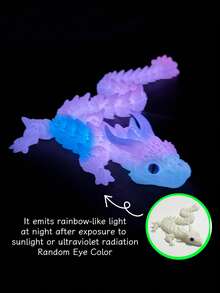 新款潮流中国龙摆件，印花工艺，翅膀可活动，玫瑰龙、蛇龙款式可选，水晶材质，晶莹剔透，光泽亮丽，关节可自由活动，夜光模式，色彩缤纷，适合各种场合，可爱又酷炫，是生日礼物、派对装饰、收藏品等的理想之选。 - 彩色 - 查看 18