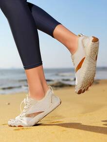 Women's Summer Barefoot Shoes, Beach & Hiking Shoes, Lightweight & Soft, Suitable For Pool, Boating, Camping, Fishing, Swimming, Surfing, Stream Hiking, Gym Running, Squats, Yoga - Apricot Color - View 3