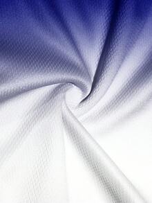 Men's Ombre Gradient Print Double Layer Casual Beach Shorts - Multicolor - View 5