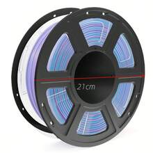 3D Printing Filament - PETG, 1.75mm, 1kg, Semi-Transparent Rainbow Aesthetic Material, Compatible With Multiple 3D Printer Brands - Multicolor - View 11