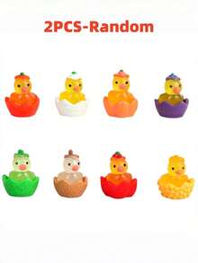 夜光迷你树脂鸭 | 蔬菜水果动物造型装饰品 | DIY微景观/盆栽/汽车装饰 | 创意生日礼物和派对小礼品 - 彩色 - 查看 8