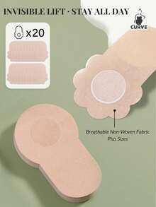 40 buah Bantalan Pengangkat Payudara Sekali Pakai 10cm | Kain Non-Woven, Cocok untuk Musim Panas, Sesuai untuk Cup A/B/C - Krem - View 7