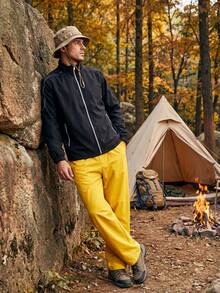 Chaqueta exterior para hombres, chaqueta casual con cremallera y rayas reflectantes para primavera/otoño para uso al aire uso diario - Negro - Ver 5