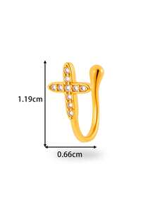 Toppiercing 1 Peça Clipe de Nariz Versátil de Moda com Zircônia Micro-Incrustada em Formato de Coração, Lua, Estrela, Flor, Anel de Nariz Falso Sem Perfuração - Multicolorido - Visão 40