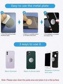 1pc L-Shaped Magnetic Car Air Vent Phone Holder, Vertical & Horizontal Universal Mount - Multicolor - View 11