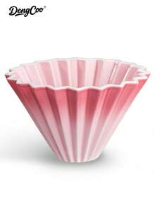 Dengcoo 1 chiếc cốc nhỏ giọt hình nón bằng gốm, cốc lọc cà phê kiểu gradient, dụng cụ pha cà phê rót thủ công kèm giá đỡ, phễu, cốc lọc bánh, phụ kiện pha cà phê, đồ dùng học tập - Cốc lọc bằng gốm - Xem 10