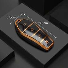 Soft TPU Car Key Fob Cover, Dolphin Pattern, Protective Case For BYD Qin Plus, Atto 3 EV, Car Interior Accessories