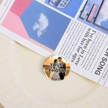 Magneti da frigorifero in metallo con foto - Magneti personalizzati rotondi con temi di Ramadan, Ringraziamento, Pasqua, San Valentino - Regali durevoli in metallo, adatti per decorazione e esposizione domestica, magneti da frigorifero - Multicolore - Visualizzare 6