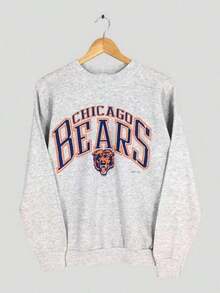 Vintage   Gray Sweatshirt   Printed Logo Crewneck Bears Football Team Sweater  Pullover XL (2)Loose Fit Women's Crew Neck Top,Winter Clothes For Womenchristmas,Christmas Outfit Women - Xám - Xem 12