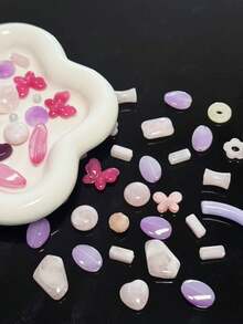 亚克力木珠混合散珠饰品材料，珠形珠子，手工DIY耳环、项链、手链、手机链珠子材料 - 彩色 - 查看 5