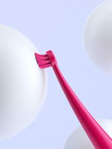 1支小圆头牙刷，小刷头适合清洁难以触及的部位，矫正牙型，软毛，成人适用，独立包装，小头牙刷 - 彩色 - 查看 5