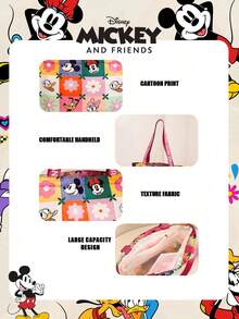 Disney Túi mua sắm/túi đựng kẹo hình chuột Mickey chính hãng, dung tích lớn, có thể gấp gọn, túi đeo vai dây rút, nhẹ. Nhiều mẫu mã để lựa chọn. Phù hợp cho sinh viên đại học/nữ sinh/thiếu nữ. Hoàn hảo cho sử dụng hàng ngày/mua sắm. - Nhiều màu - Xem 11